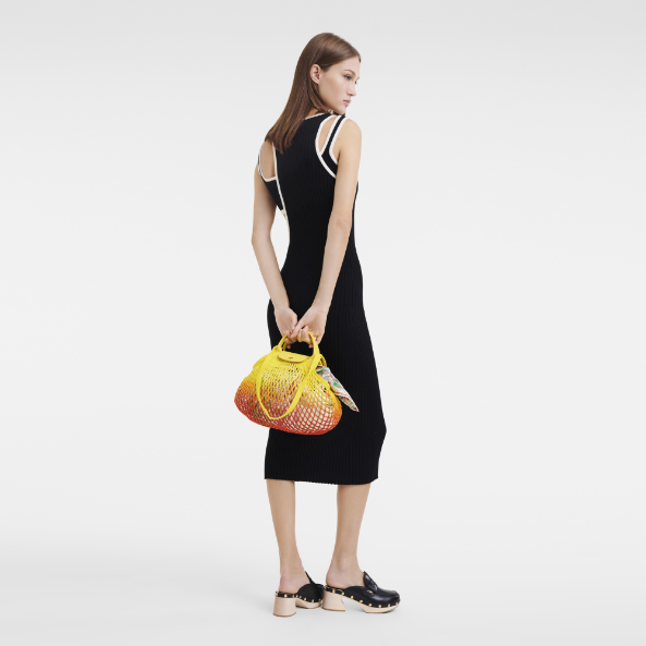 Le Pliage Filet L Mesh Bag - Yellow/Orange