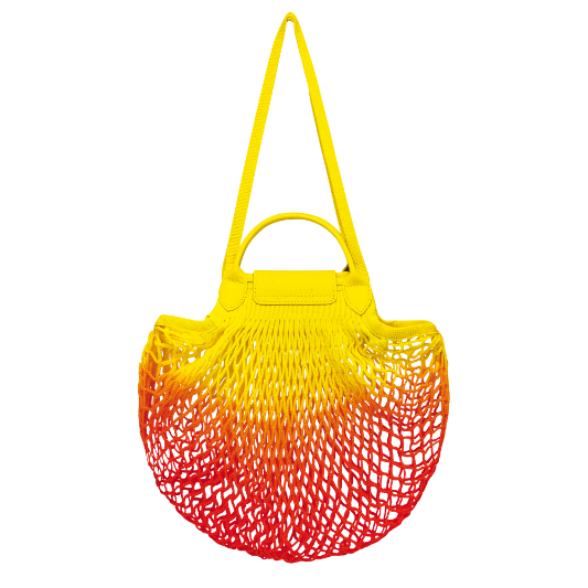 Le Pliage Filet L Mesh Bag - Yellow/Orange