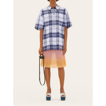 Women Le Polo Torchon - Blue Checks