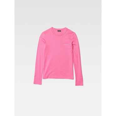 Women Le Tshirt Brode Ml - Dark Pink