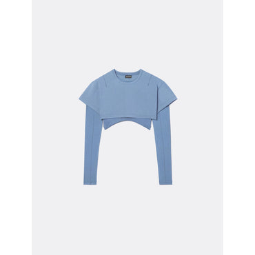 Women Le Double Tshirt - Navy Blue
