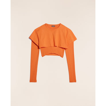 Women Le Double Tshirt - Orange