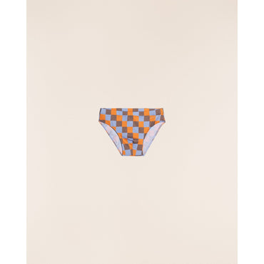Men Le Slip De Bain - Print Orange Damier