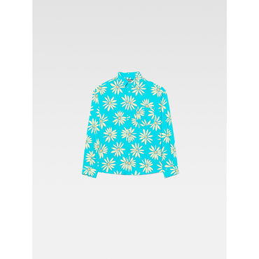 Men La Chemise Simon - Print Green/Blue Flowers
