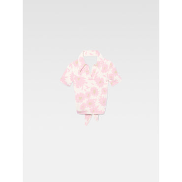 Women Le Polo Bagnu - Jacquard Pink Flowers
