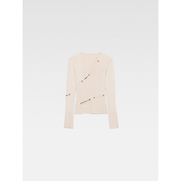Women Le Cardigan Tordu - Light Beige