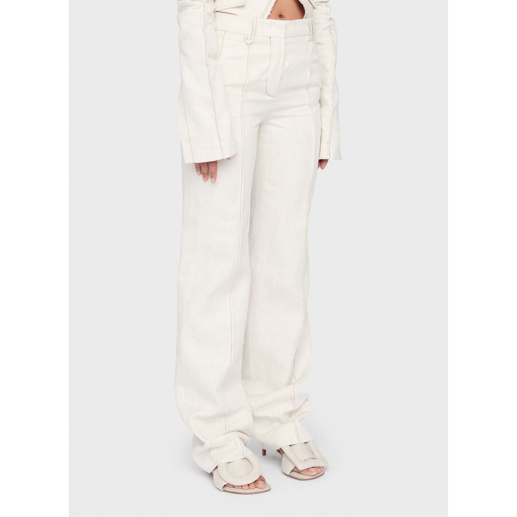 Women Le Pantalon Camargue - Light Beige