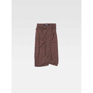 Women La Jupe Bodri - Brown Leaves Jacquard