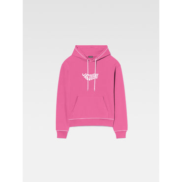 Unisex Le Sweatshirt Vague - Print Logo Wave Pink
