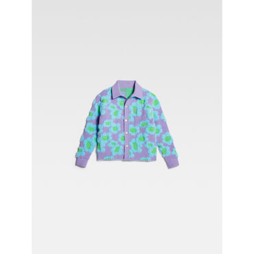 Kids La Chemise Neve Fleurs En - Purple Flowers 70s