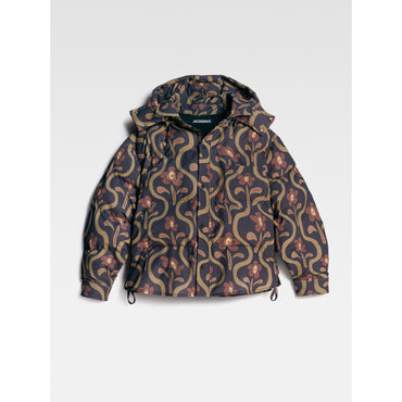 Men La Doudoune Chemise - Print Brown Flowers