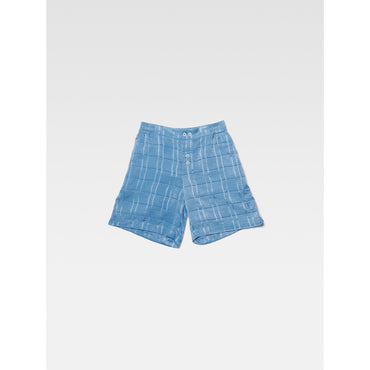 Men Le Short Calecon - Blue Squares 1