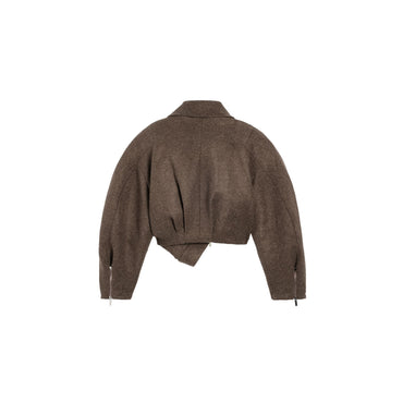 Women Le Manteau Feltro - Dark Brown