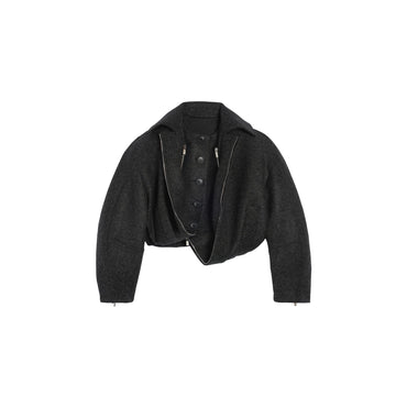 Women Le Manteau Feltro - Dark Grey