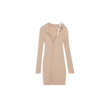 Women La Robe Maille Colin - Beige