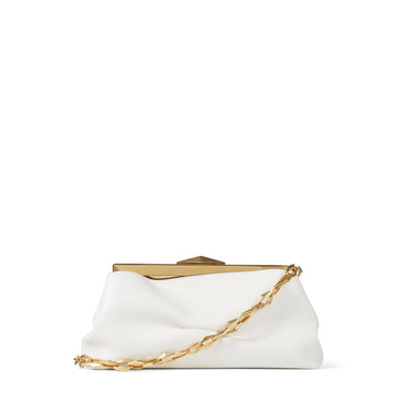 Diamond Frame Clutch - Brown/Beige