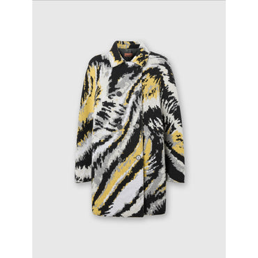 Double Breasted Tiger Peacoat - Multi