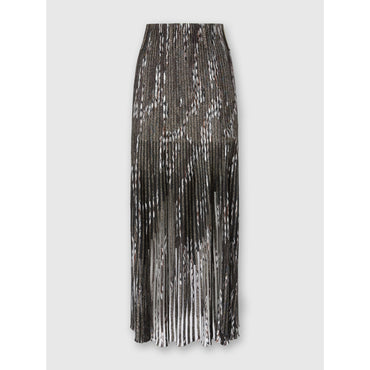 Pencil Skirt With Slit - Black