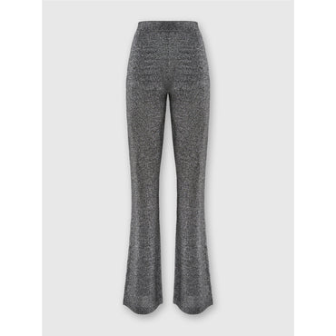 Straight Leg Trousers - Silver