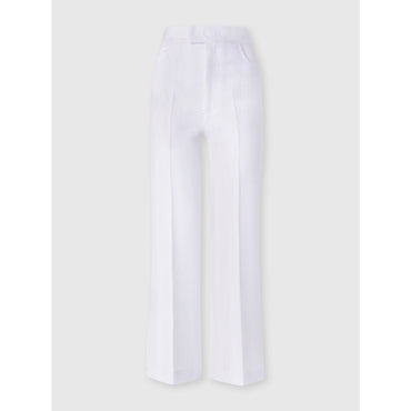 Zigzag Tailored Pants - White