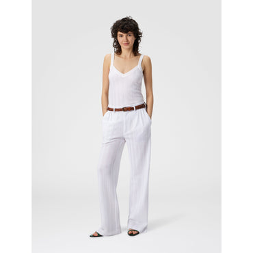 Zigzag Tailored Pants - White