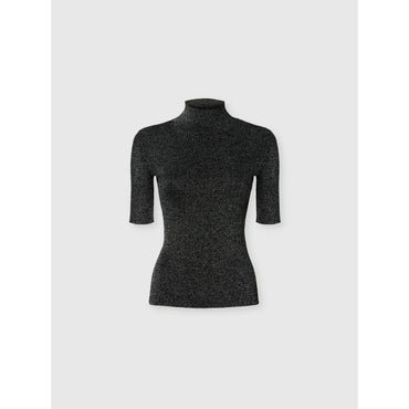 Mock Neck Sweater - Silver