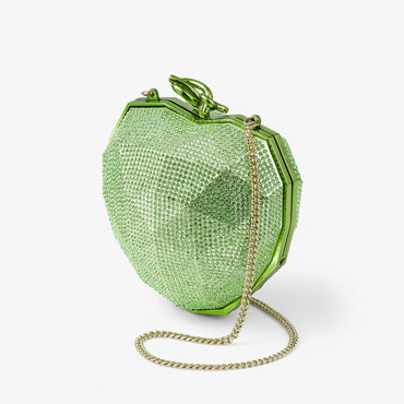 Faceted Heart Clutch - Green
