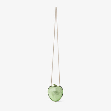 Faceted Heart Clutch - Green
