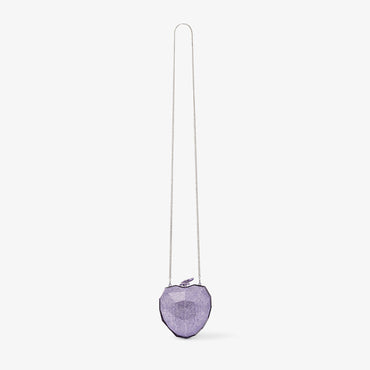 Faceted Heart Clutch - Purple