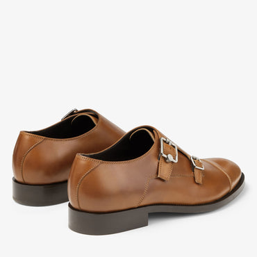 Finnion Monkstrap - Brown/Beige