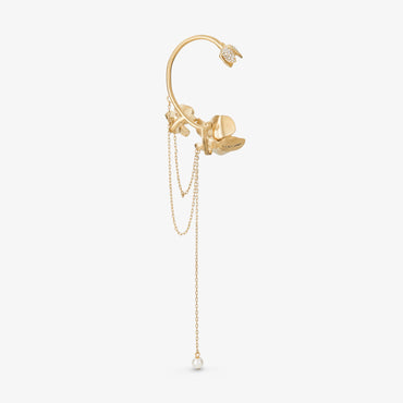 Left Petal Earcuff - Metallic