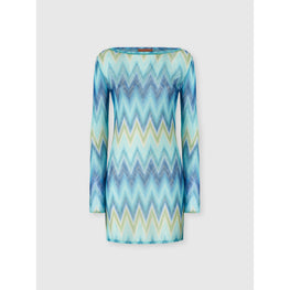 Zigzag Cover Up - Blue