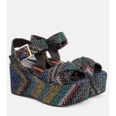 Julia Platform Sandal - Caperdoni Wave Sequin