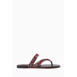 Luise Flat Sandal - Raschel Lame Multi Red