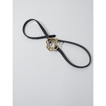 Acloverthinpearl Belt - Black