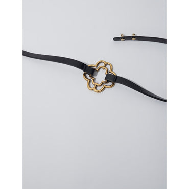 Acloverthinpearl Belt - Black