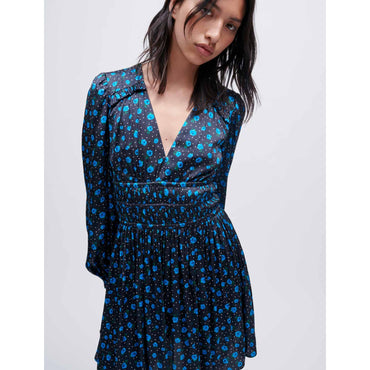 Riannia Dress - Blue Mini Flowers