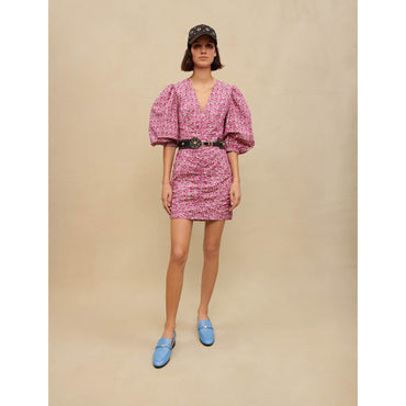 Ryad Dress - Fuchsia Embroderied Flowers
