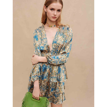 Ritaca Dress - Blue Abstract