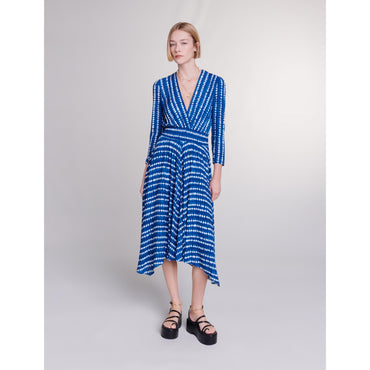 Rayemitie Dress - Tie Dye Blue Drop Print