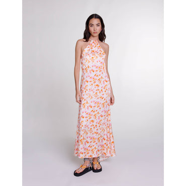 Rispring Dress - Sping Orange Flower Print