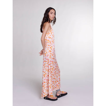 Rispring Dress - Sping Orange Flower Print