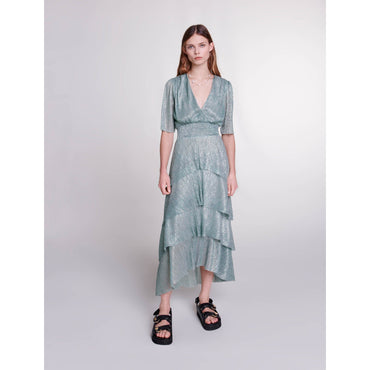 Ruffinivert Dress - Silver Green