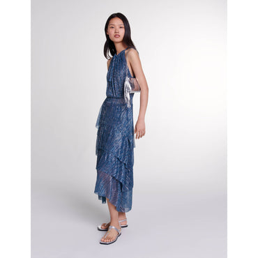 Ruffinami Dress - Blue / Grey