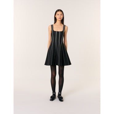 Russellier Dress - Black/Ecru