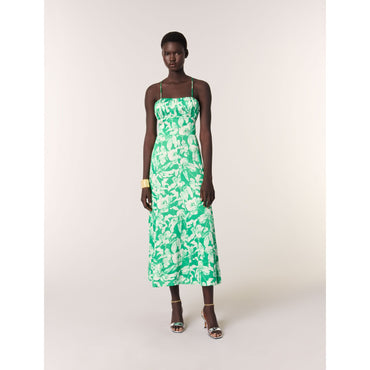 Ropa Dress - Ecru/Green Floral Print