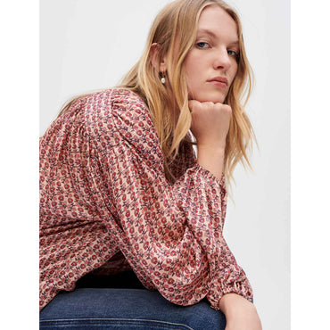 Lolivate Top - Mini Flowers Dark Pink