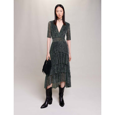Ruffine Dress - Dark Green