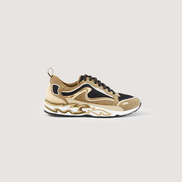 Flame Sneakers - Olive Green