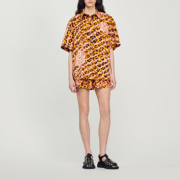 Avery Shirt - Orange / Black
